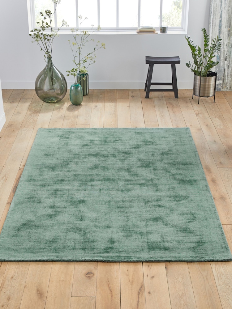 La Redoute Intérieurs Sage Izri Aged Effect Lyocell Rug - Image 1 of 3 La Redoute Intérieurs Sage Izri Aged Effect Lyocell Rug - Image 1 of 3