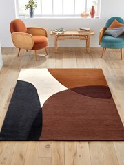 La Redoute Intérieurs Multicolour Signatures Urbana Graphic Colourful Wool Rug - Image 1 of 5