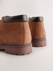 Tan Brown Rugged Leather Ankle Boots - Image 3 of 5