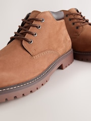Tan Brown Rugged Leather Ankle Boots - Image 4 of 5