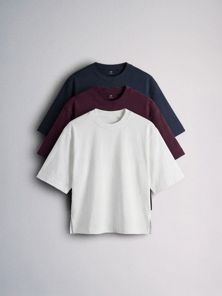 The Set 3 Pack Heavyweight Boxy Fit Maternity T-Shirts - Imagen 1 de 7