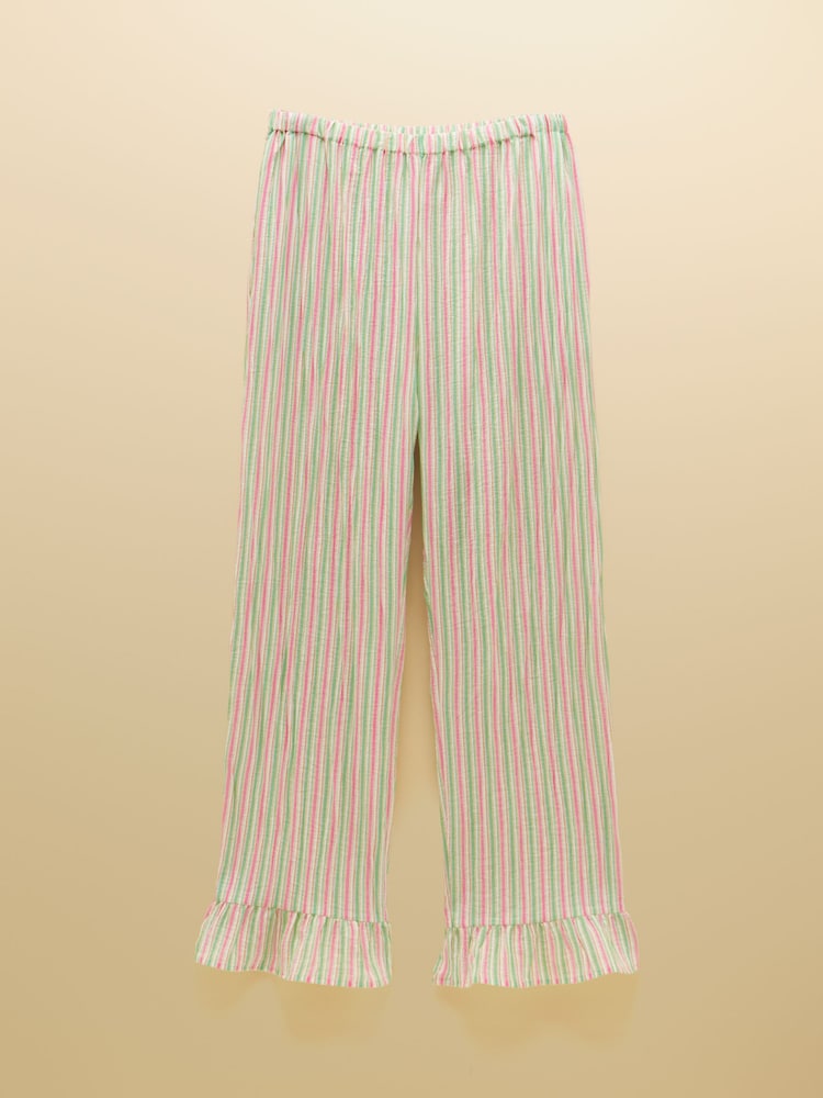Joules Multi Striped Wide Leg Frill Hem Trouser - Image 8 of 8 Joules Multi Striped Wide Leg Frill Hem Trouser - Image 8 of 8