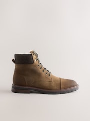 Tan Brown Toecap Boots - Image 2 of 5