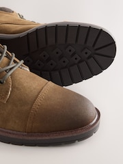 Tan Brown Toecap Boots - Image 5 of 5