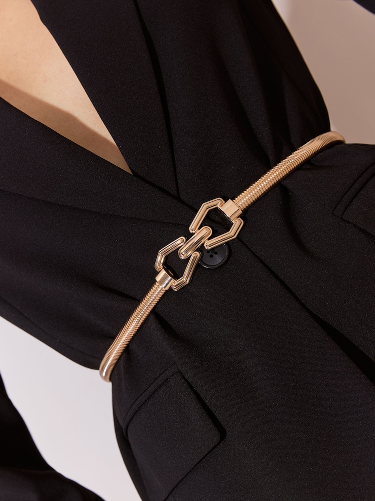 Lipsy Gold Snaffle Buckle Slinky Belt - Image 2 of 7