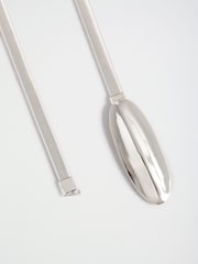 Lipsy Silver Oval Emblem Slinky Belt - Image 5 of 6