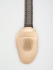 Lipsy Chocolate Brown Skinny Oval Medallion Belt - Image 6 of 6