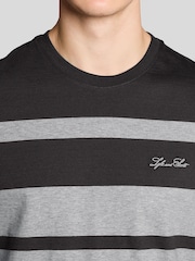 Lyle & Scott Grey Relaxed Stripe T-Shirt - Image 3 of 6