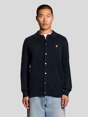 Lyle & Scott Blue Cotton Knitted Shirt - Image 1 of 6