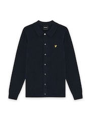 Lyle & Scott Blue Cotton Knitted Shirt - Image 5 of 6