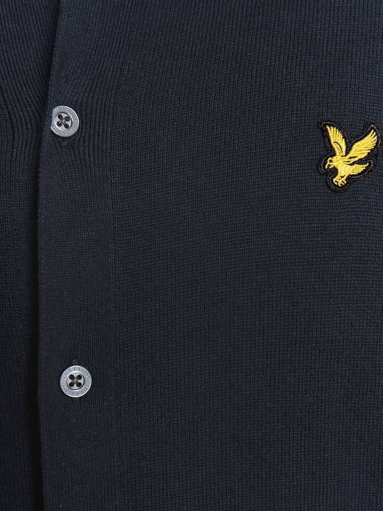 Lyle & Scott Blue Cotton Knitted Shirt - Image 6 of 6