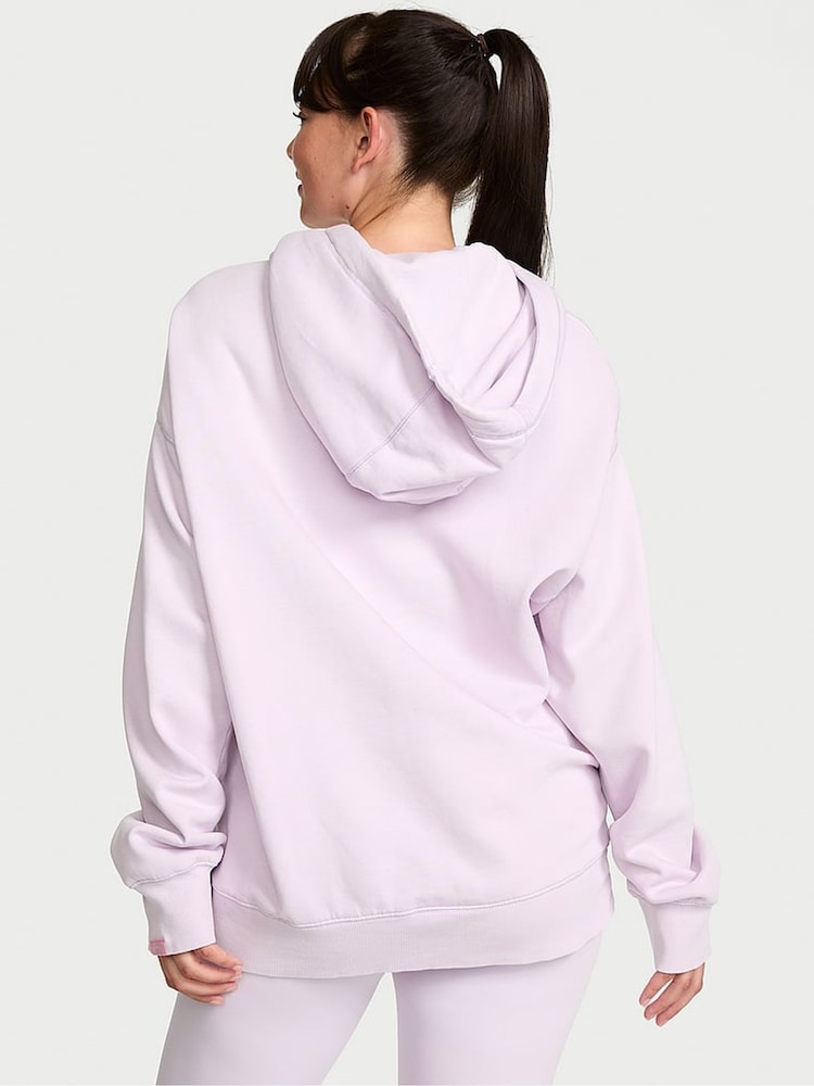 Victoria's Secret Purple Whisper Fleece Hoodie - Image 2 of 2 Victoria's Secret Purple Whisper Fleece Hoodie - Image 2 of 2