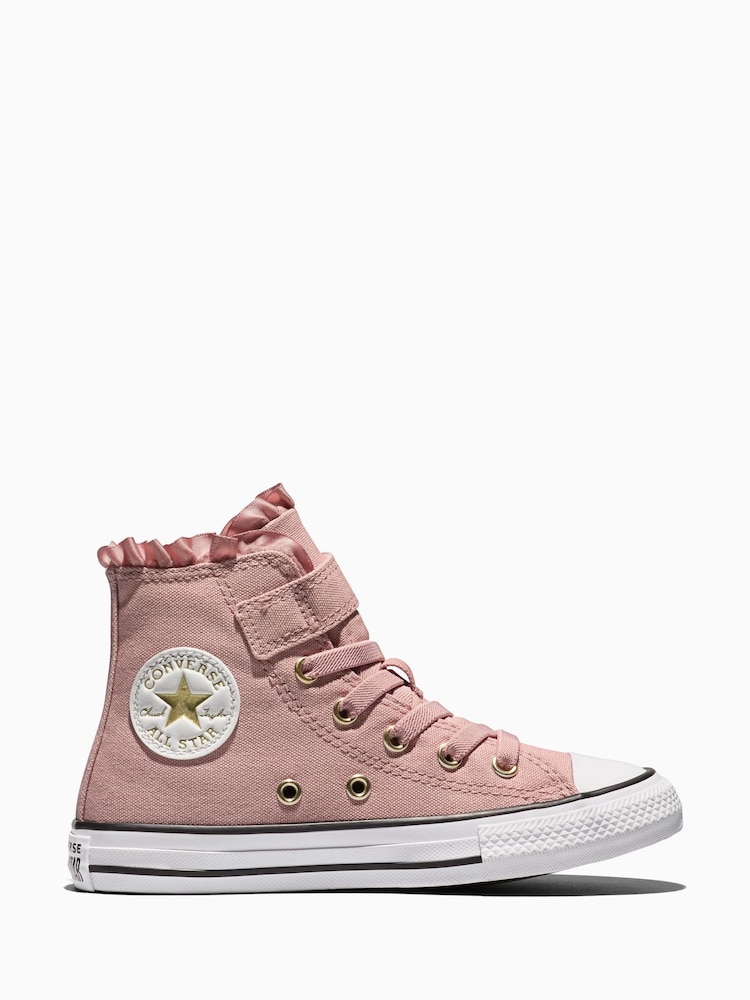 Converse Pink Chuck Taylor All Star Frills High Trainers - Image 1 of 6 Converse Pink Chuck Taylor All Star Frills High Trainers - Image 1 of 6