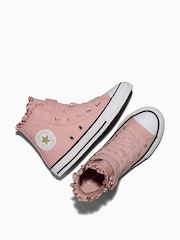 Converse Pink Chuck Taylor All Star Frills High Trainers - Image 5 of 6