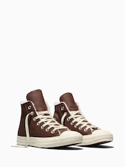 Converse Chuck Taylor Cozy Leather High Trainers - Bild 6 von 7