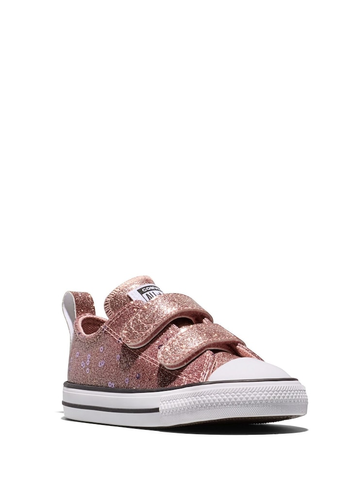 Converse Pink Chuck Taylor Glitter Sequins Low Trainers - Image 6 of 6