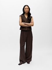 OBJECT Brown Tailored Trousers - Image 3 of 4