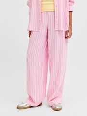 JJXX Linen High Rise Trousers with Pinstripe - תמונה 1 מתוך 5