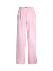 Pantalon taille haute JJXX en lin avec rayures - Image 6 de 7