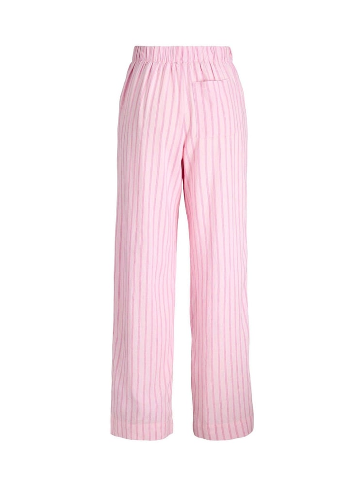 Pantalon taille haute JJXX en lin avec rayures - Image 7 de 7