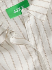 JJXX White Linen Shirt with Pinstripe - Image 6 of 7