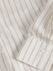 JJXX White Linen Shirt with Pinstripe - Image 7 of 7