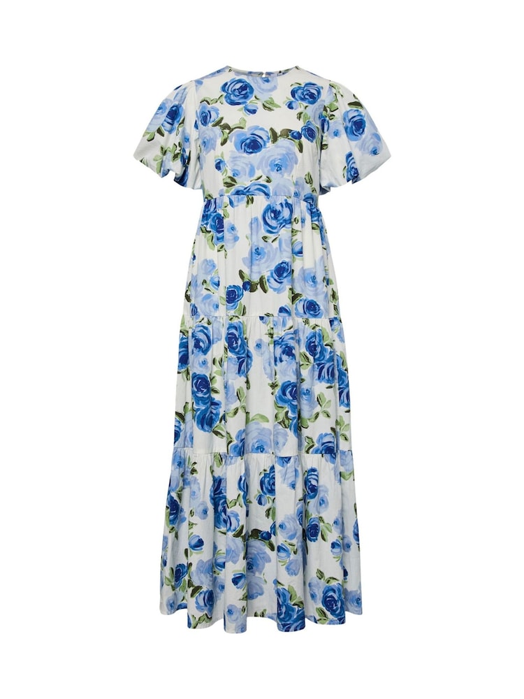 Y.A.S White Tiered Midi Dress - Image 1 of 2 Y.A.S White Tiered Midi Dress - Image 1 of 2