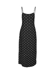 NOISY MAY Black Sleeveles Spot Print Maxi Dress - Image 6 of 9