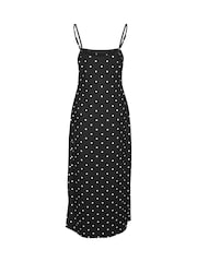 NOISY MAY Black Sleeveles Spot Print Maxi Dress - Image 7 of 9