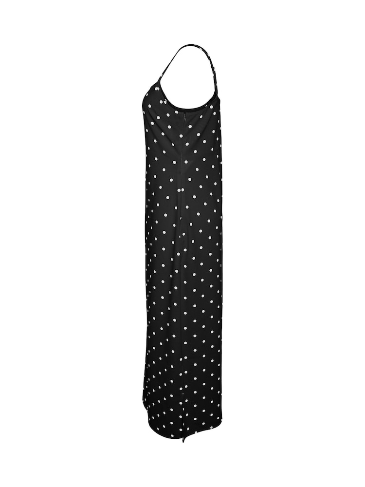 NOISY MAY Black Sleeveles Spot Print Maxi Dress - Image 9 of 9