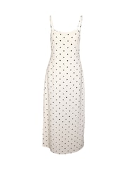 NOISY MAY White Sleeveles Spot Print Maxi Dress - Image 1 of 8