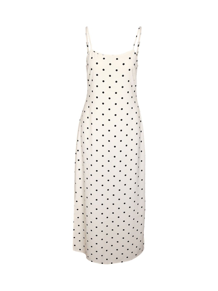 NOISY MAY White Sleeveles Spot Print Maxi Dress - Image 1 of 8