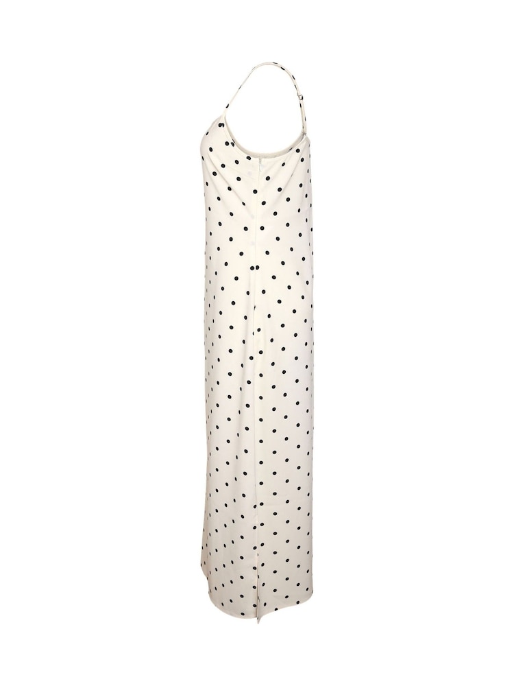 NOISY MAY White Sleeveles Spot Print Maxi Dress - Image 8 of 8
