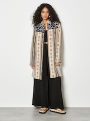 Apricot Natural Boho Tapestry Jacket - Image 1 of 4
