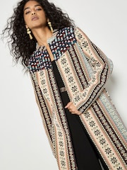 Apricot Natural Boho Tapestry Jacket - Image 3 of 4