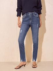 Friends Like These Dark Wash Skinny Ankle Grazer Denim Jeans - Image 2 of 4