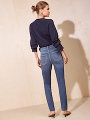Friends Like These Dark Wash Skinny Ankle Grazer Denim Jeans - Image 4 of 4