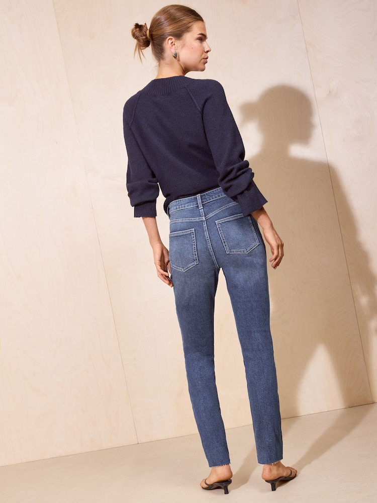 Friends Like These Dark Wash Skinny Ankle Grazer Denim Jeans - Image 4 of 4