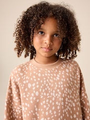 Brown Deer Oversized Cosy Rib Sweatshirt (3-16yrs) - Image 3 of 4
