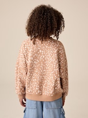 Brown Deer Oversized Cosy Rib Sweatshirt (3-16yrs) - Image 4 of 4