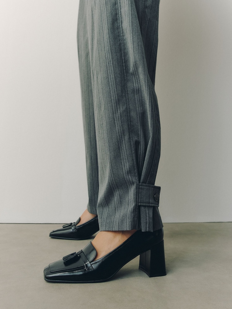 Սև - Forever Comfort® Leather Loafer Block Heels - Պատկեր 1 10-ից Սև - Forever Comfort® Leather Loafer Block Heels - Պատկեր 1 10-ից