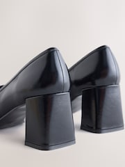 Սև - Forever Comfort® Leather Loafer Block Heels - Պատկեր 10 10-ից
