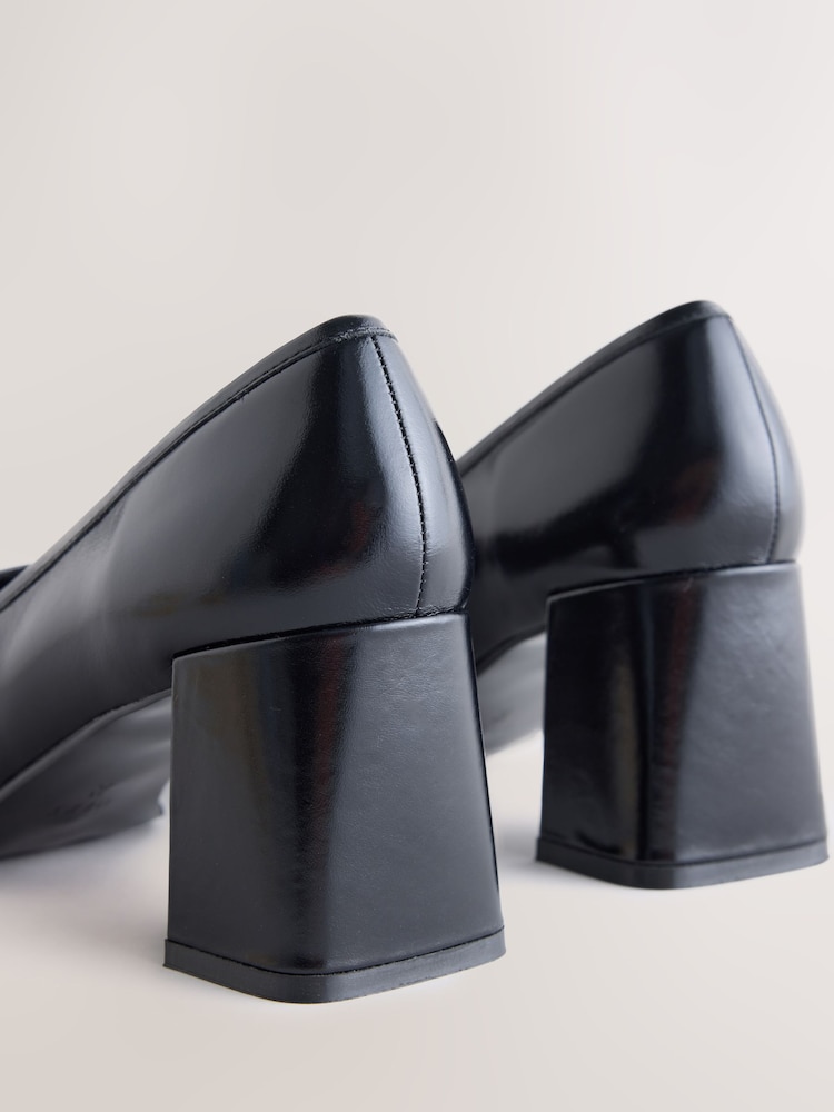 Սև - Forever Comfort® Leather Loafer Block Heels - Պատկեր 10 10-ից Սև - Forever Comfort® Leather Loafer Block Heels - Պատկեր 10 10-ից
