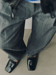 Սև - Forever Comfort® Leather Loafer Block Heels - Պատկեր 2 10-ից