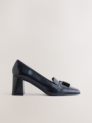 Սև - Forever Comfort® Leather Loafer Block Heels - Պատկեր 6 10-ից