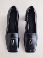 Սև - Forever Comfort® Leather Loafer Block Heels - Պատկեր 7 10-ից