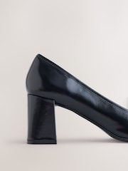 Սև - Forever Comfort® Leather Loafer Block Heels - Պատկեր 8 10-ից