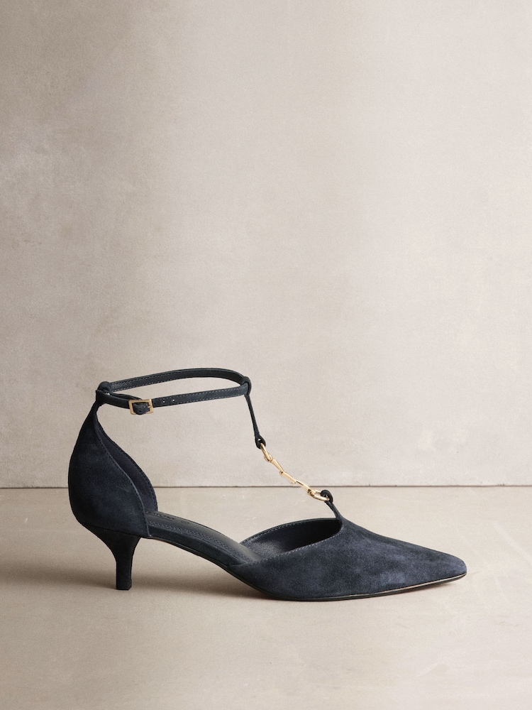 საზღვაო ძალები - N. Premium Suede Leather T Bar Heels - სურათი 1 5-დან საზღვაო ძალები - N. Premium Suede Leather T Bar Heels - სურათი 1 5-დან