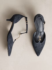 საზღვაო ძალები - N. Premium Suede Leather T Bar Heels - სურათი 2 5-დან