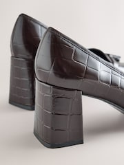 Շոկոլադե շագանակագույն - Forever Comfort® Leather Loafer Block Heels - Պատկեր 8 9-ից